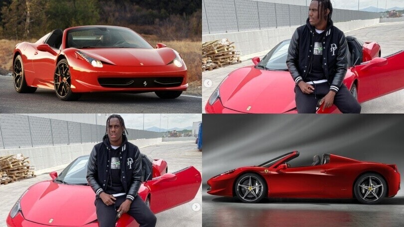 Enock Balotelli: nuova Ferrari 458 Spider nel suo garage