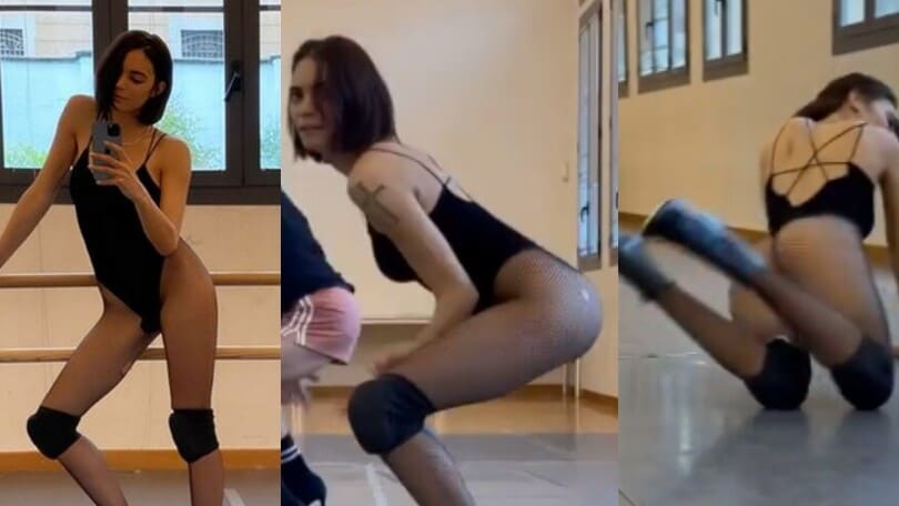 Elodie, il balletto sexy conquista tutti. Ma occhio alle calze...