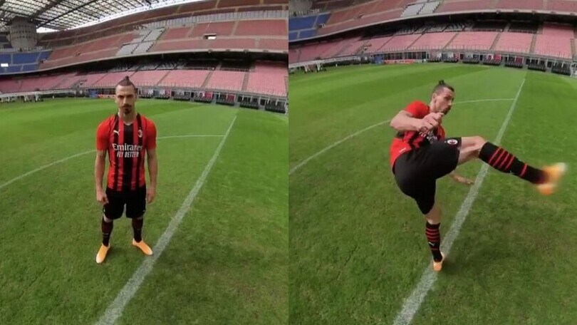 Ibra sale sul palco di San Siro: "Ninja"