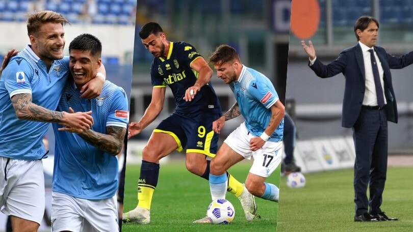 La Lazio esulta con Immobile: Parma battuto 1-0