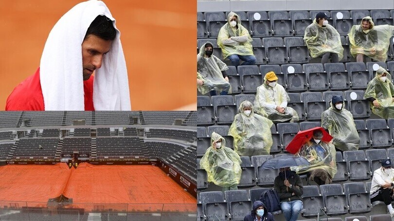 Il maltempo si abbatte su Roma: interrotto match Djokovic-Tsitsipas