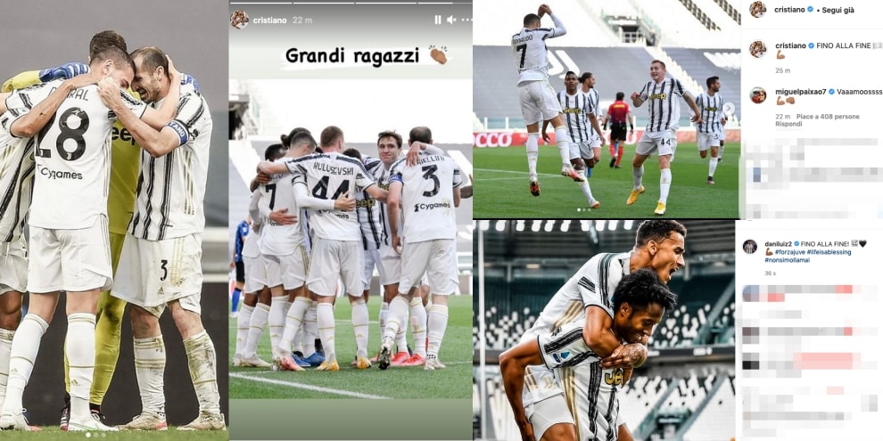 Juve-Inter, i bianconeri esultano in coro: "Fino alla Fine"