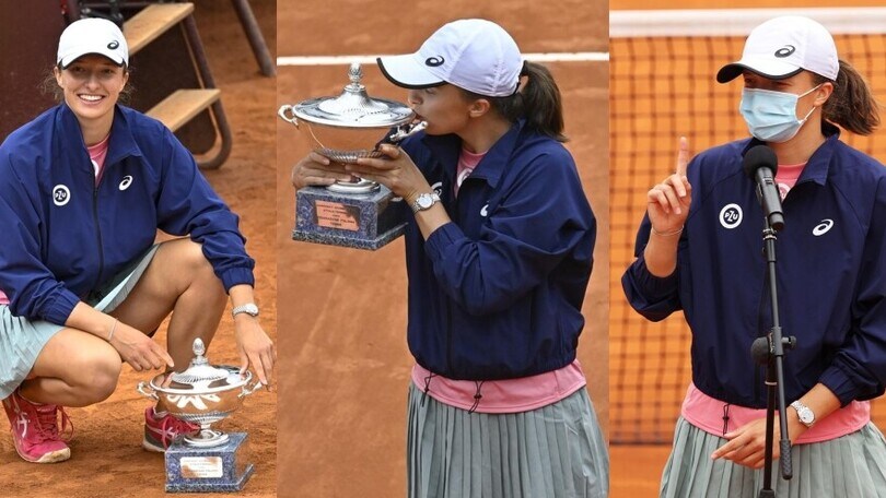 Iga Swiatek vince gli Internazionali. Le foto della premiazione