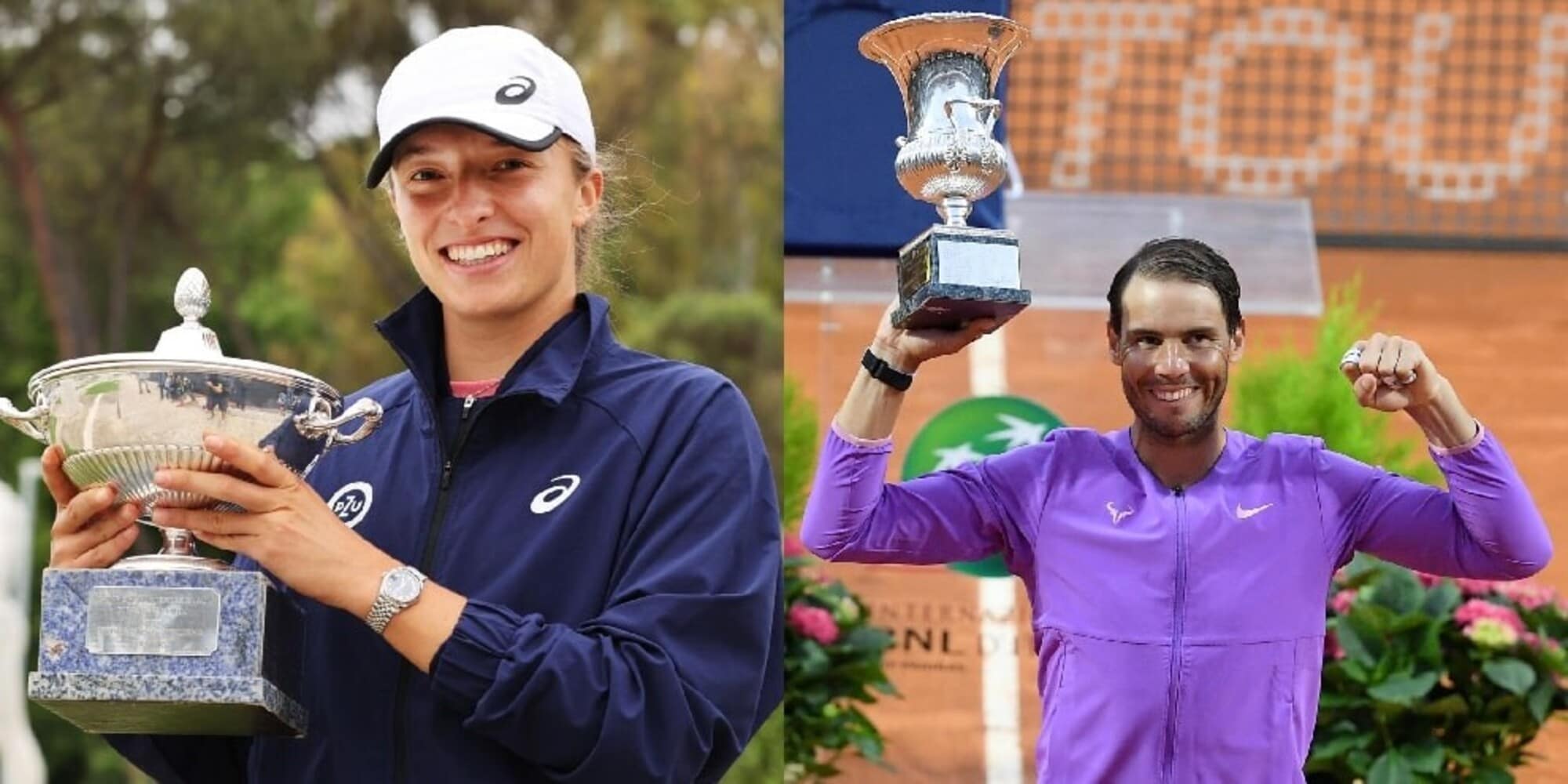 Risultati Internazionali di tennis: Nadal e Swiatek trionfano a Roma