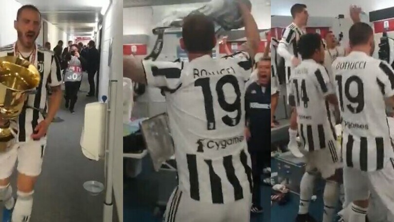 Juve, festa incredibile negli spogliatoi!