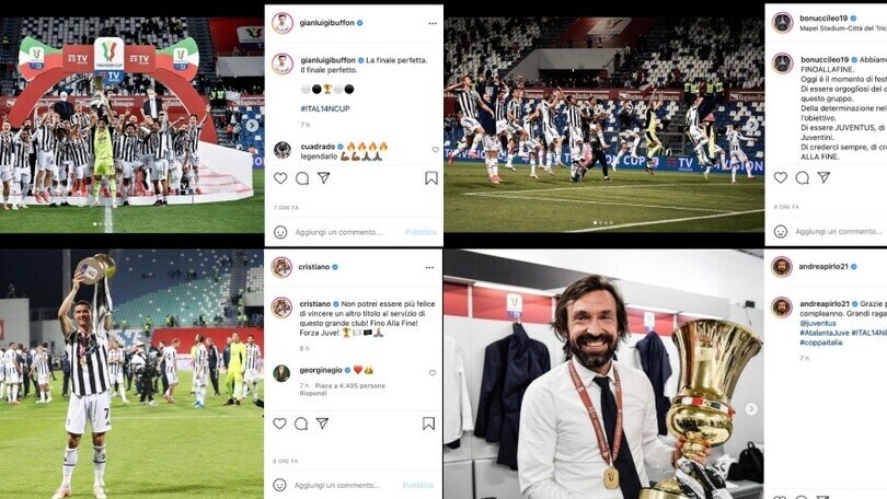 La Juve vince la Coppa Italia, che festa sui social!