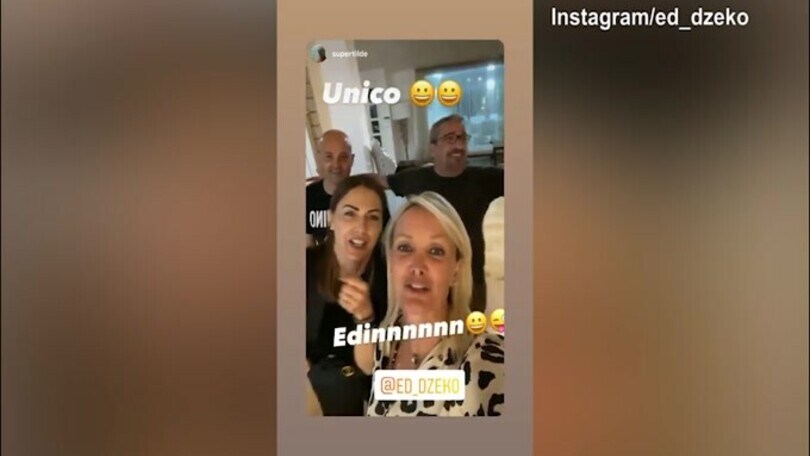 Roma, ecco Dzeko cantante: "Grazie Roma.."