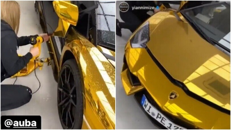 Aubameyang: la sua Lamborghini Aventador non è più dorata