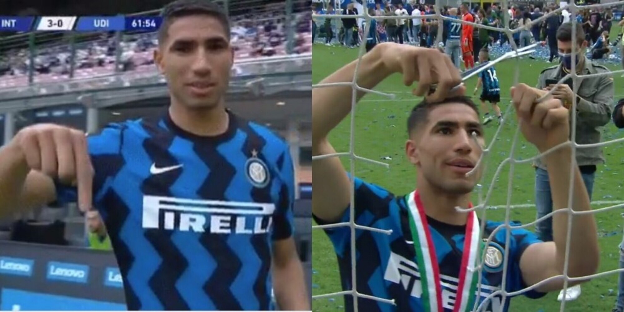 Hakimi fa sognare i tifosi dell'Inter: il gesto del terzino