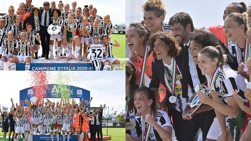 Juve Women, Agnelli festeggia con la squadra lo scudetto da record