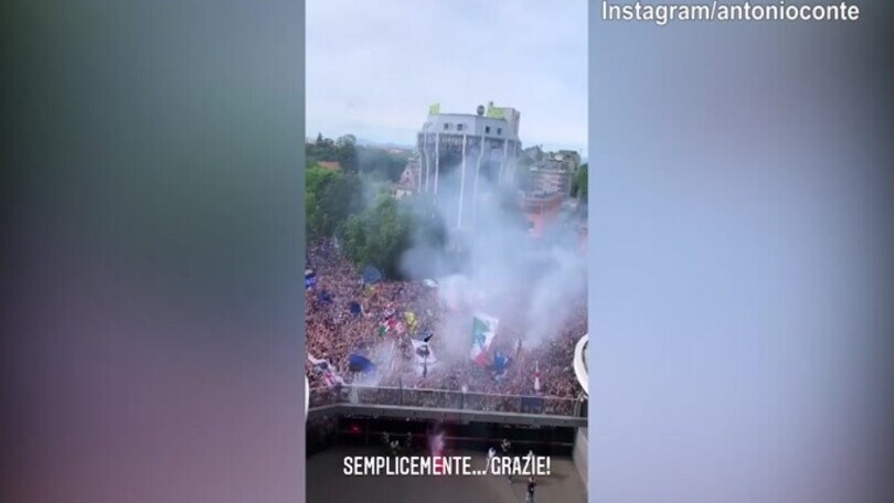 Conte ai tifosi: "Semplicemente grazie"