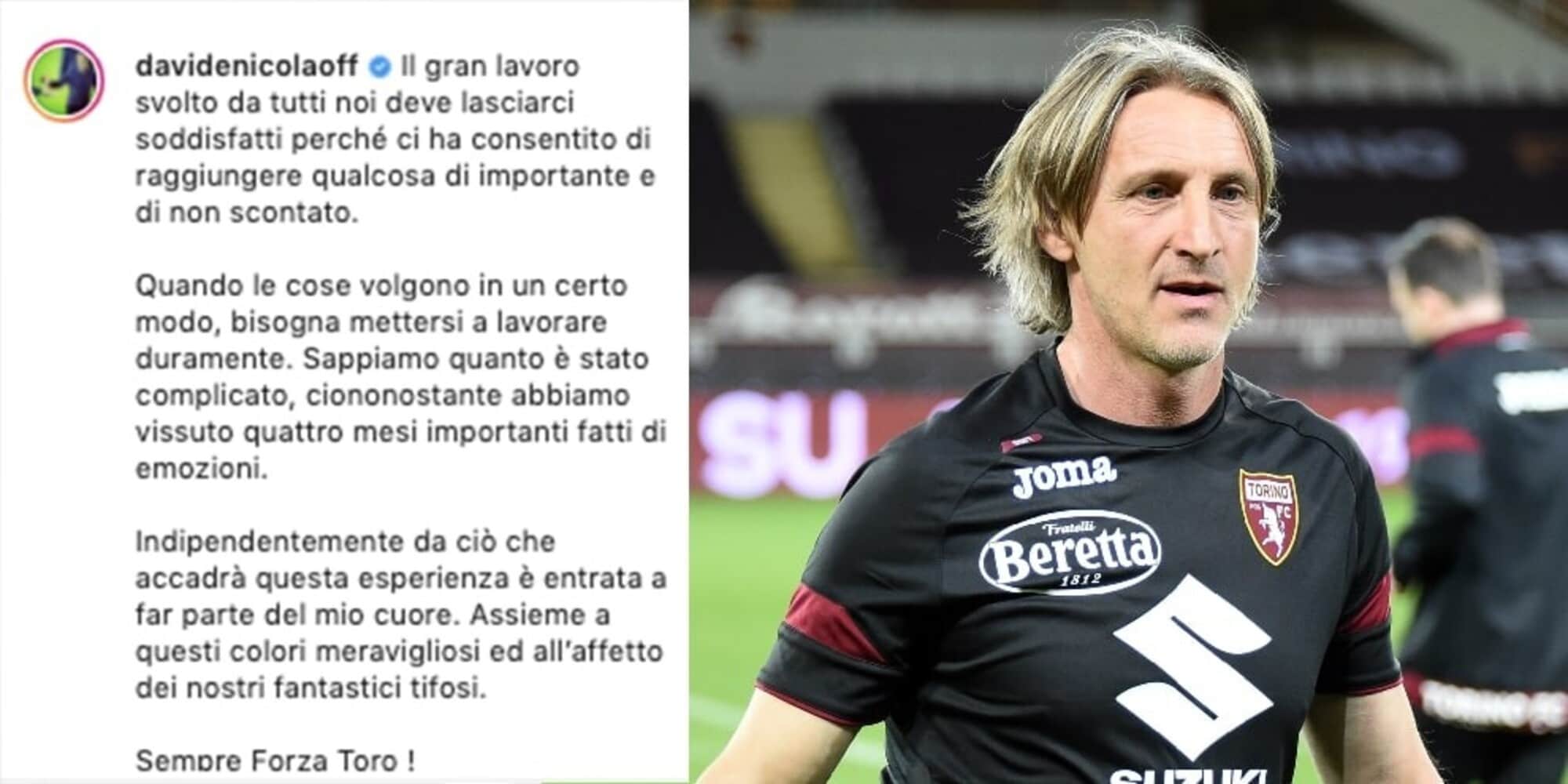 Nicola: "Indipendentemente dal futuro, il Torino resta nel cuore"