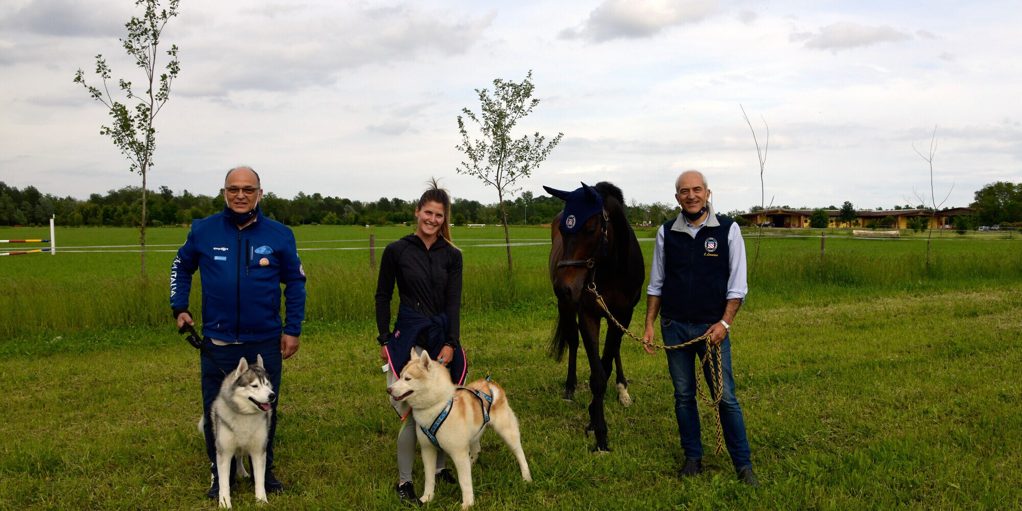 Grande successo dello sleddog al centro ippico di Novara