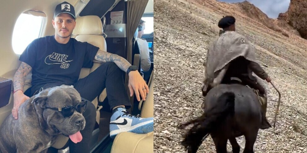 Icardi in vacanza...a passeggio a cavallo