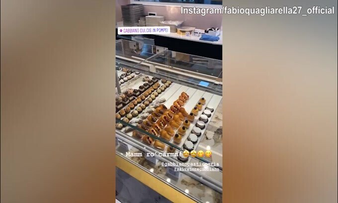 Quagliarella impazzisce per la pasticceria: "Mamm ro' carmn"
