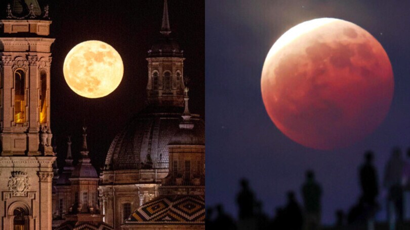 Ecco la Superluna dei fiori, le immagini più spettacolari