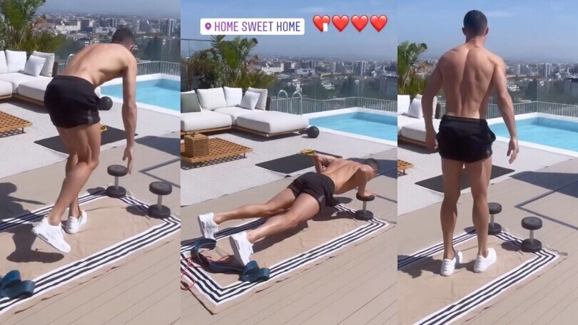Ronaldo, allenamento con vista panoramica