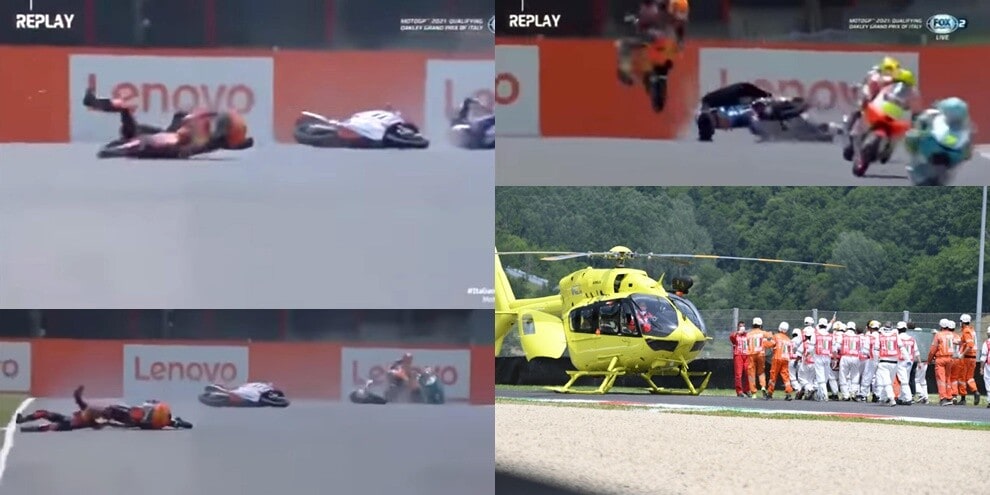 Mugello, le immagini del terribile incidente di Dupasquier