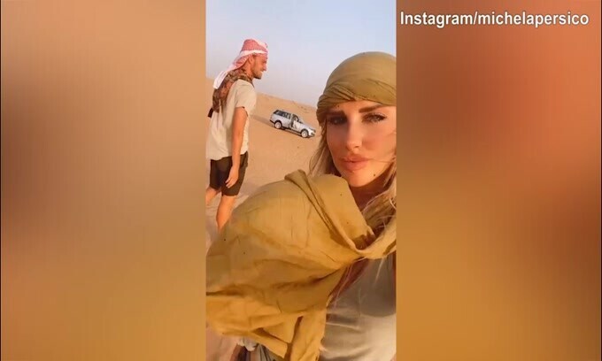 Michela Persico, domenica nel deserto con Rugani