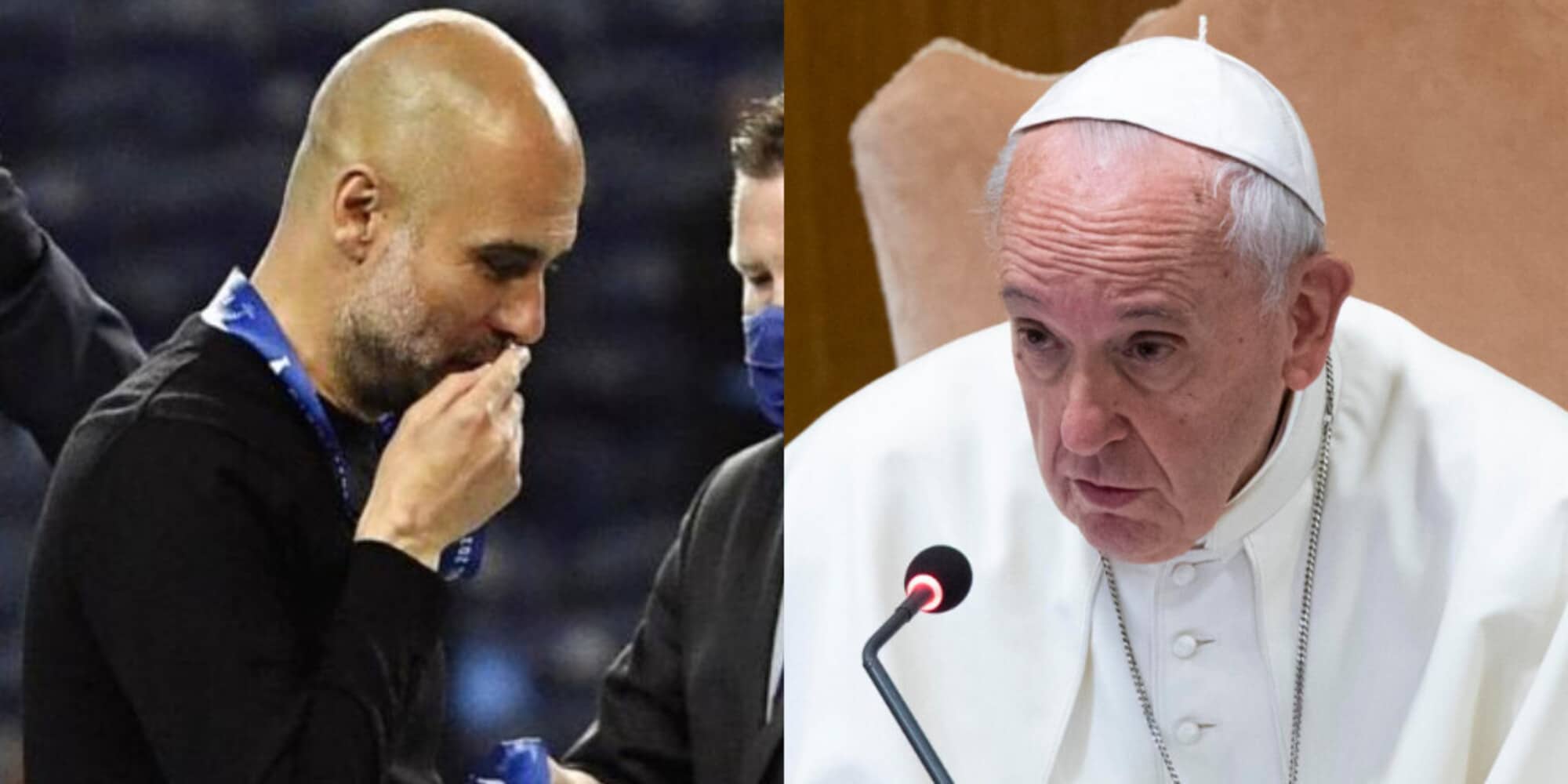 Papa Francesco esalta il bacio della medaglia di Guardiola