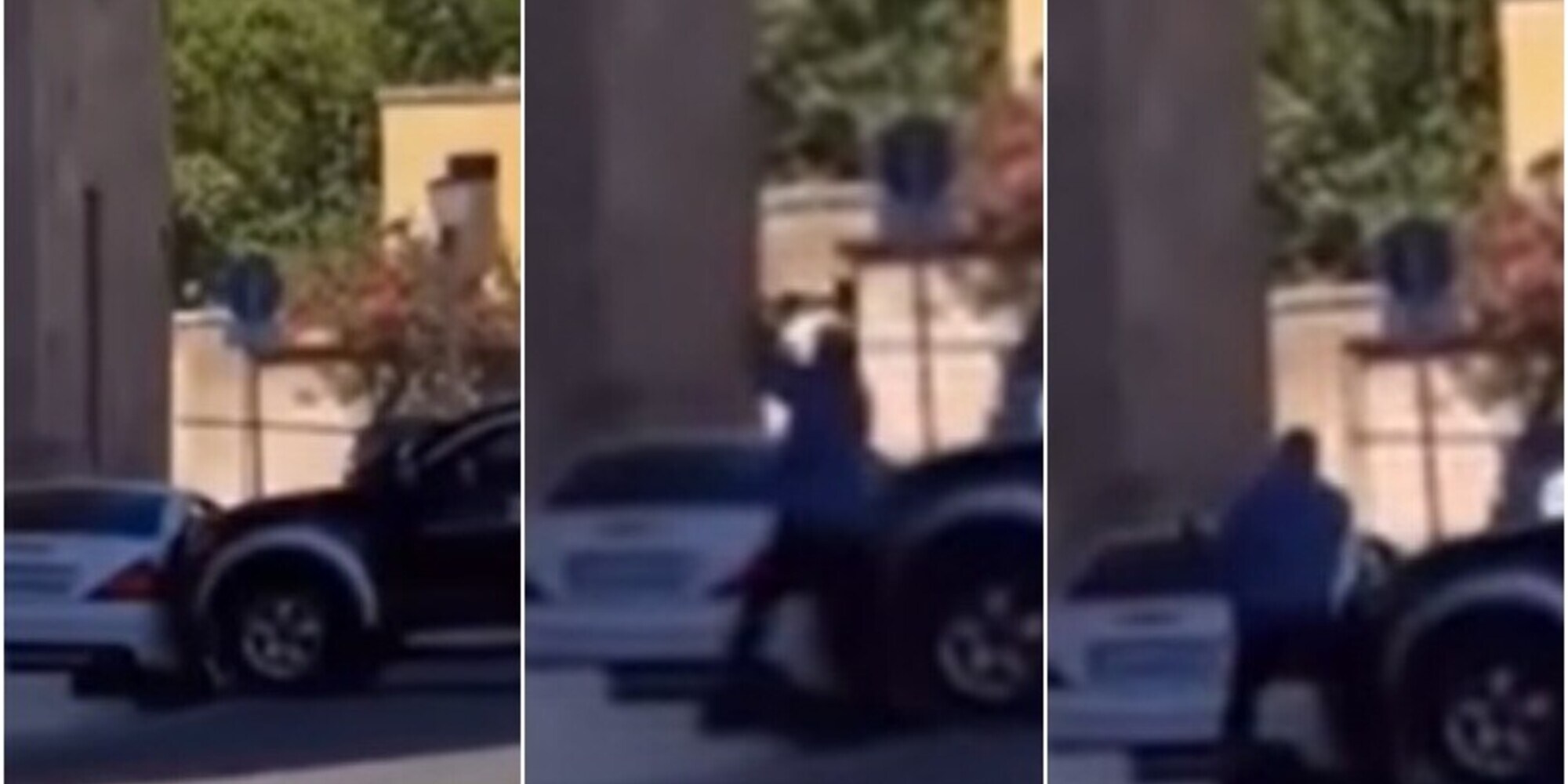 Poliziotto furioso distrugge l'auto del capo: prima la tampona e poi la prende a mazzate