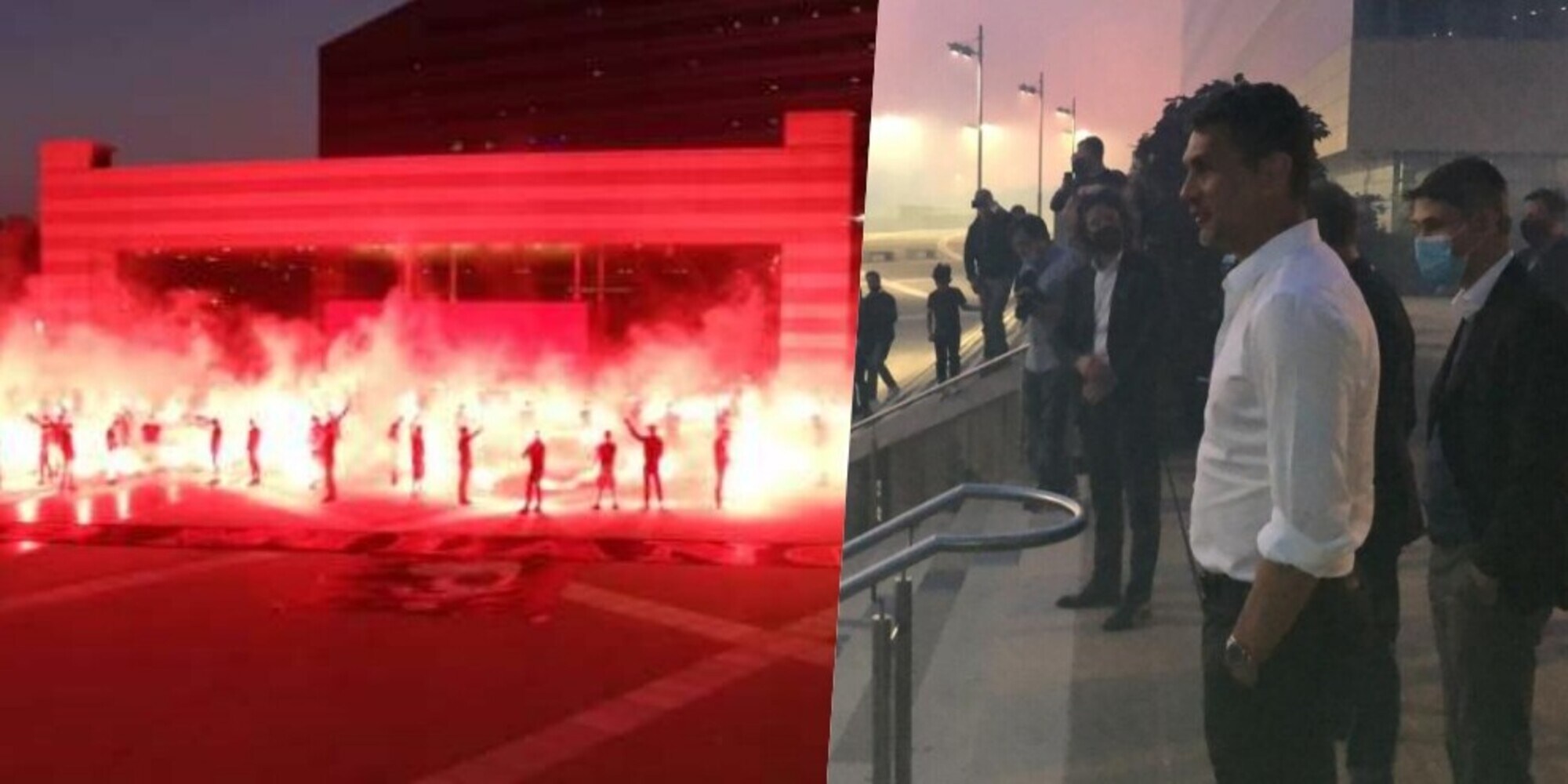 Festa dei tifosi davanti a Casa Milan, Maldini "Questo è solamente l'inizio"