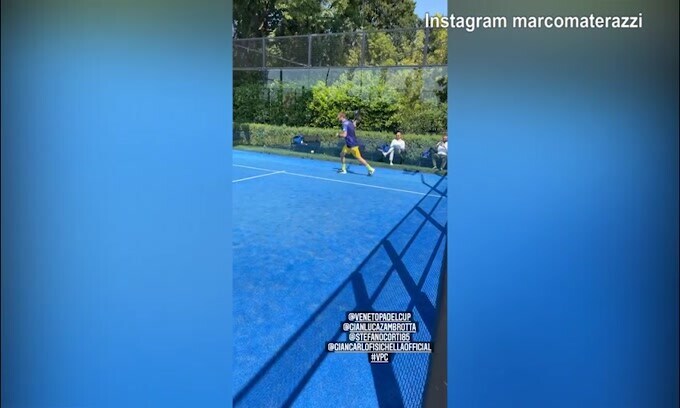 Materazzi e Zambrotta: che sfida a padel