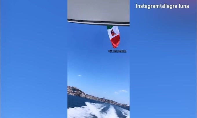 Candreva e compagna, relax nel Golfo di Napoli
