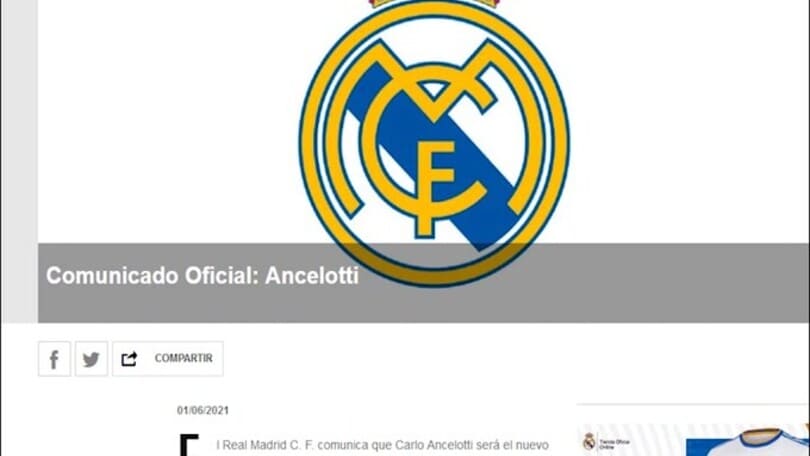Ufficiale: Ancelotti nuovo tecnico del Real Madrid