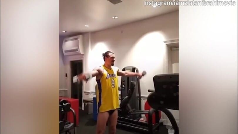 Ibra si allena in diretta Instagram