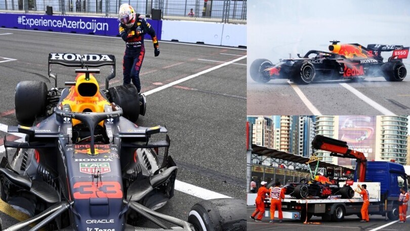 GP Azerbaijan interrotto per l'incidente di Verstappen
