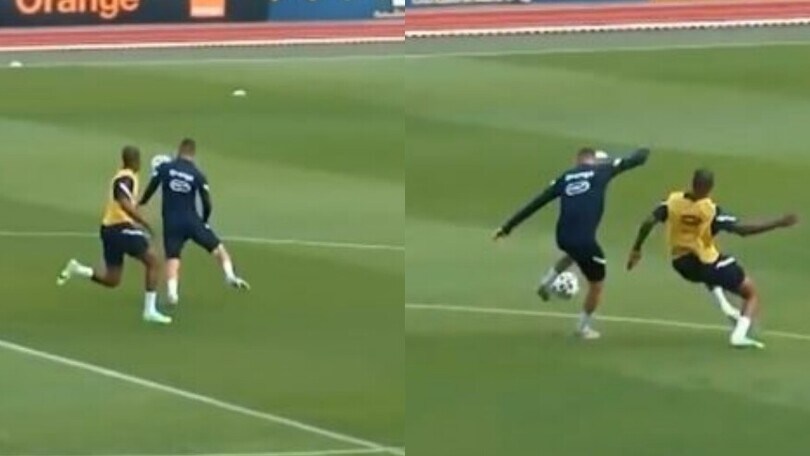 Benzema, gol spettacolare in allenamento con la Francia!
