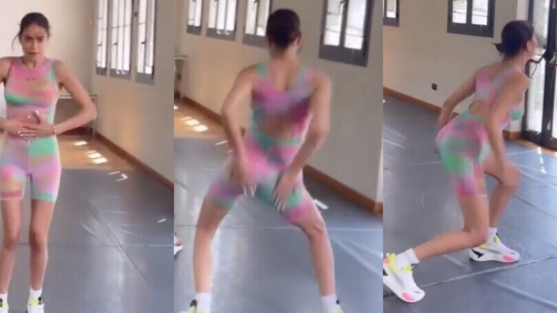 Elodie sempre più scatenata in sala danza