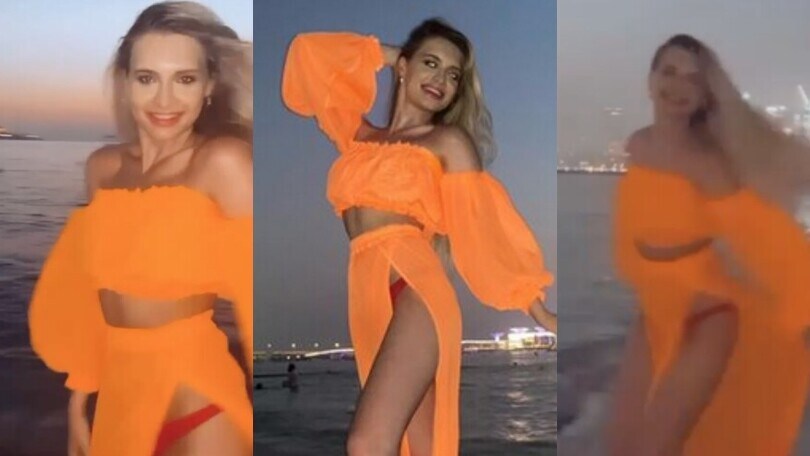 Olga Kalenchuk, che sfilata al tramonto!