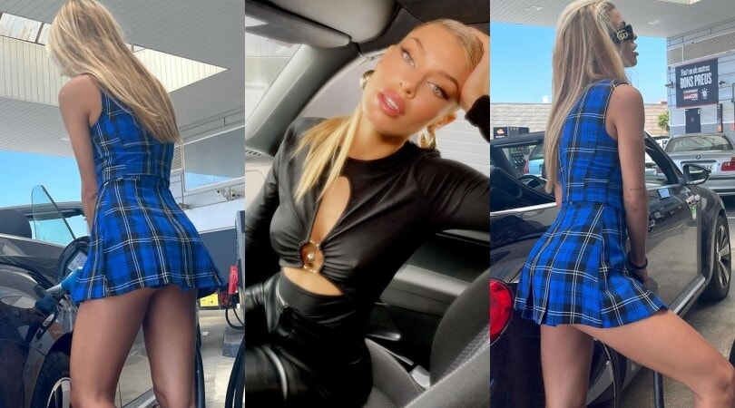 Resta a secco e si ferma a fare benzina: Jessica Goicoechea infuoca i social