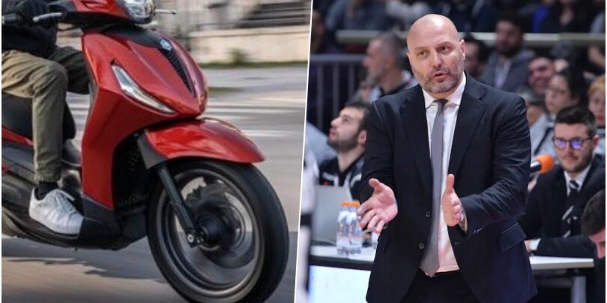 Virtus Bologna, Djordjevic è in ritardo: tifoso lo accompagna in scooter