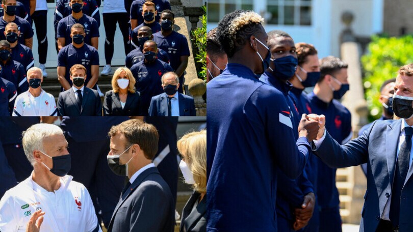 Macron a pranzo con la Francia. Gesto d'intesa con Pogba