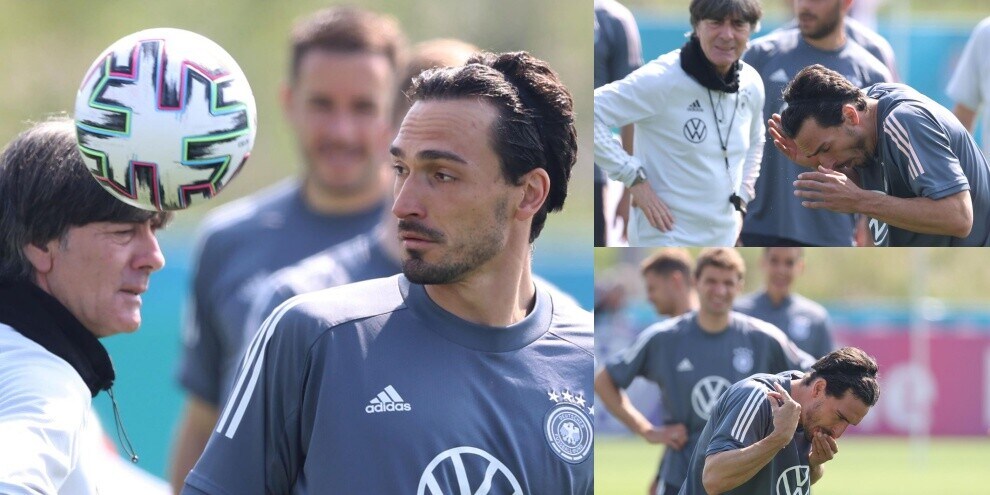Germania, pallonata in faccia per Hummels! E gli altri se la ridono