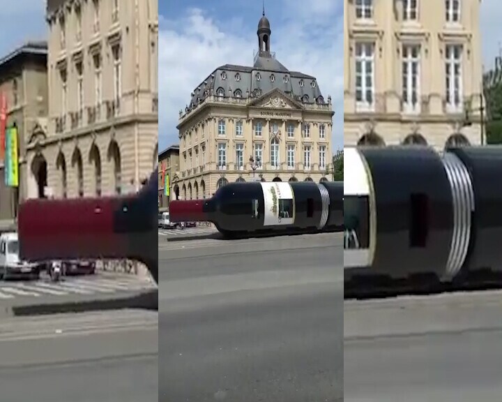 Bordeaux, il tram è… una bottiglia di Chardonnay