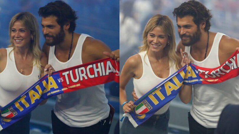 Turchia-Italia: Diletta Leotta e Can Yaman, derby sugli spalti!