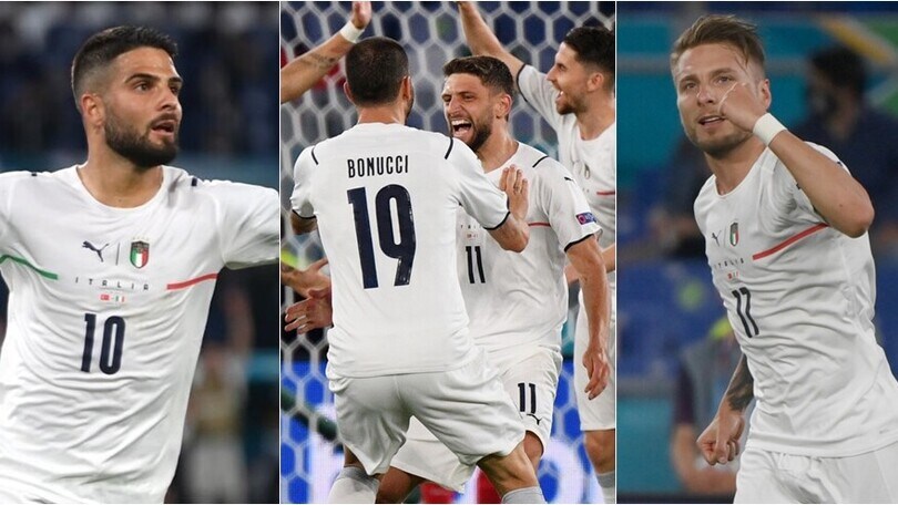 Italia, 3-0 alla Turchia nella prima agli Europei: in gol Insigne e Immobile