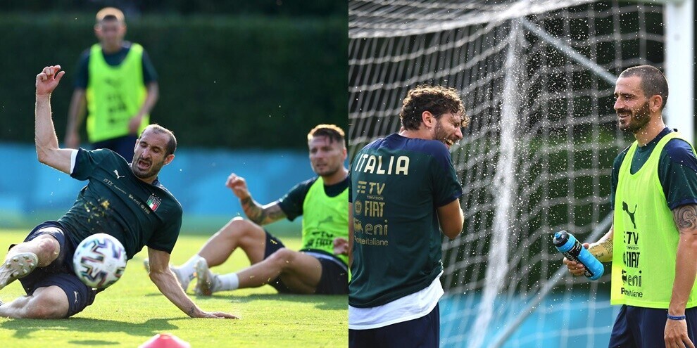 Euro2020, Chiellini è insuperabile. Bonucci stuzzica Locatelli