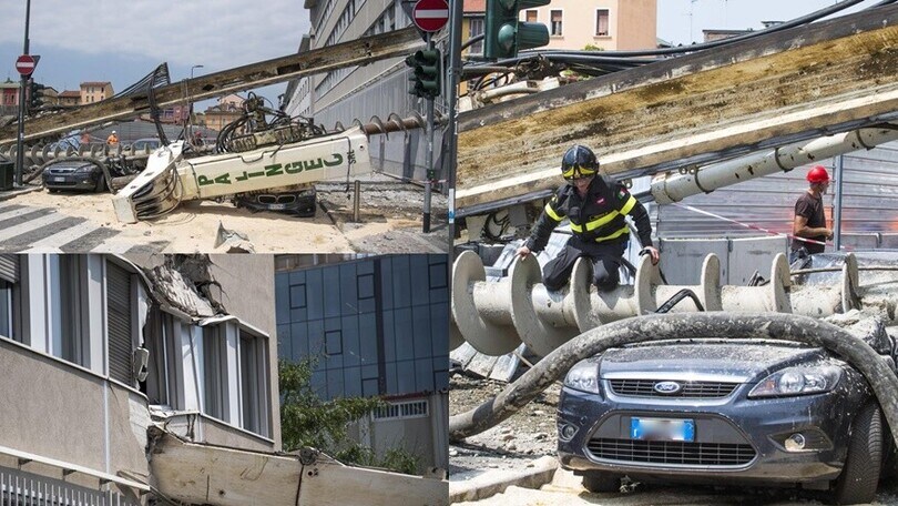 Shock a Milano: trivella da cantiere crolla su una palazzina