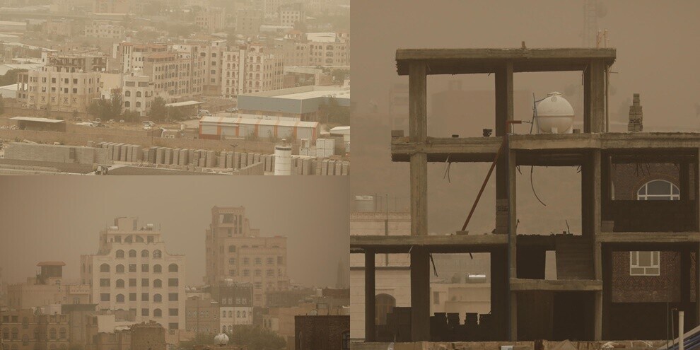 Lo Yemen avvolto da una tempesta di sabbia: le incredibili immagini