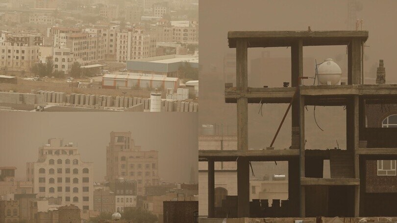 Lo Yemen avvolto da una tempesta di sabbia: le incredibili immagini