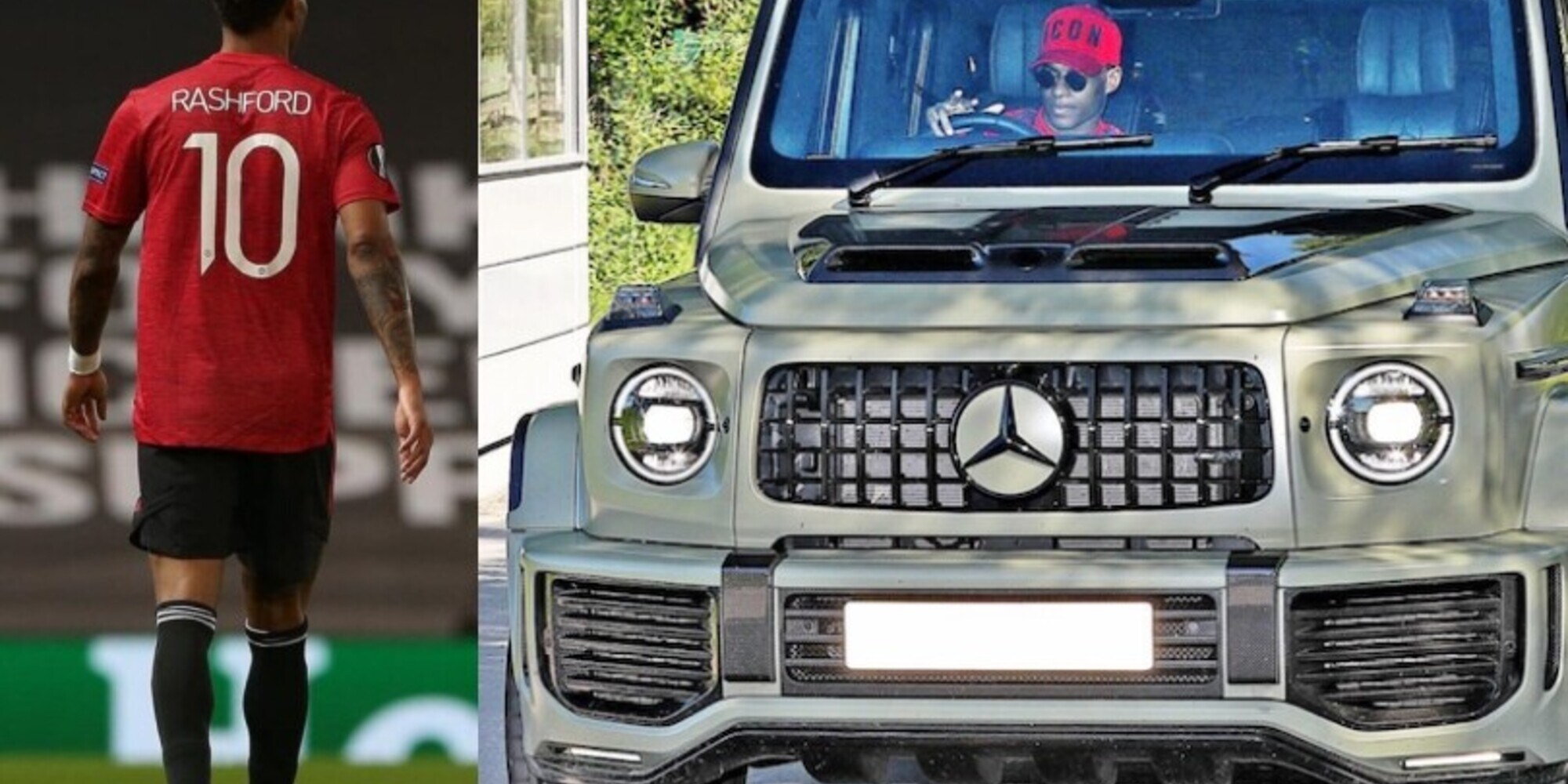 Rashford non passa inosservato col Mercedes-AMG G63 "alla Rambo"
