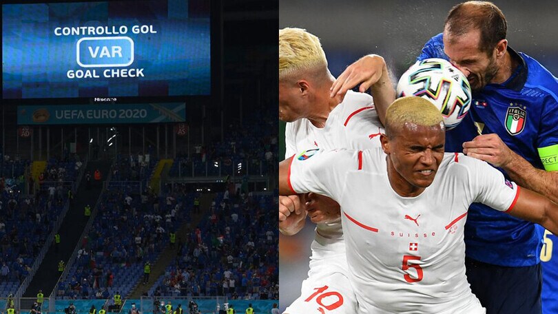 Italia-Svizzera, il gol annullato a Chiellini per fallo di mano