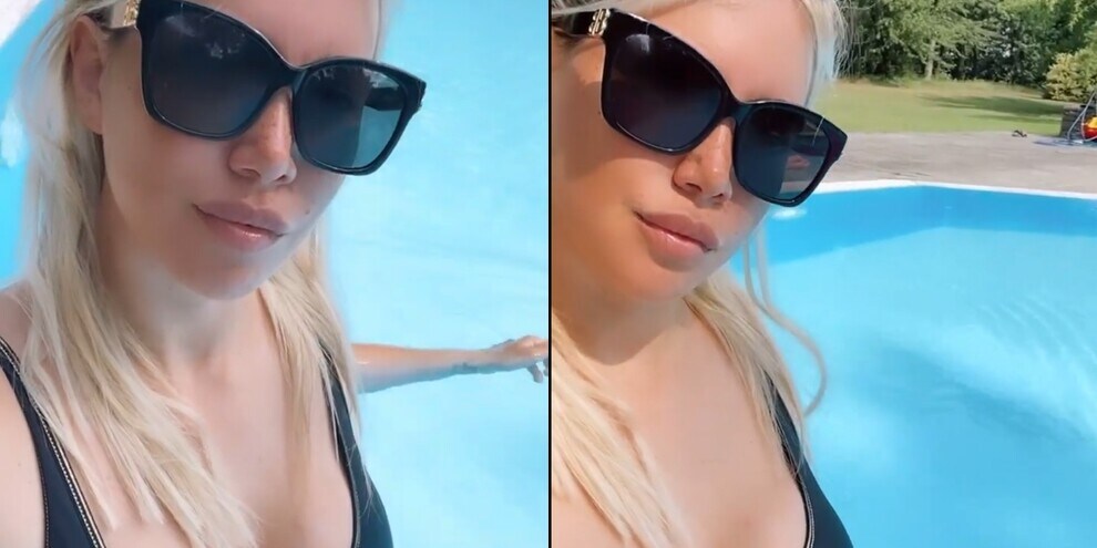Wanda Nara esplosiva in piscina! Social in tilt