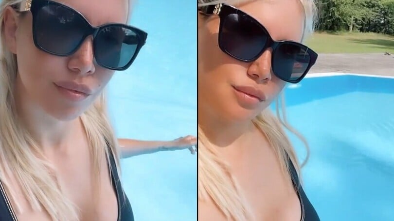 Wanda Nara esplosiva in piscina! Social in tilt