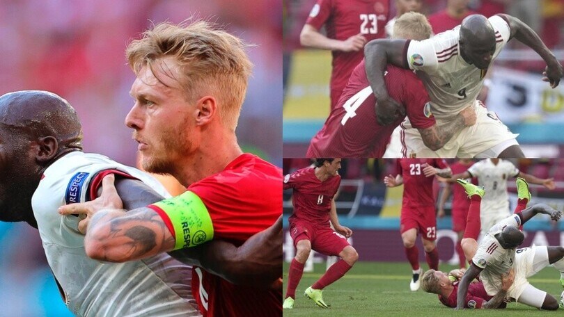 Danimarca-Belgio, scintille da "derby" tra Kjaer e Lukaku